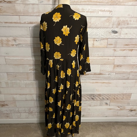 NWOT Madewell size S Button front tier dress in fall flowers - Picture 6 of 12
